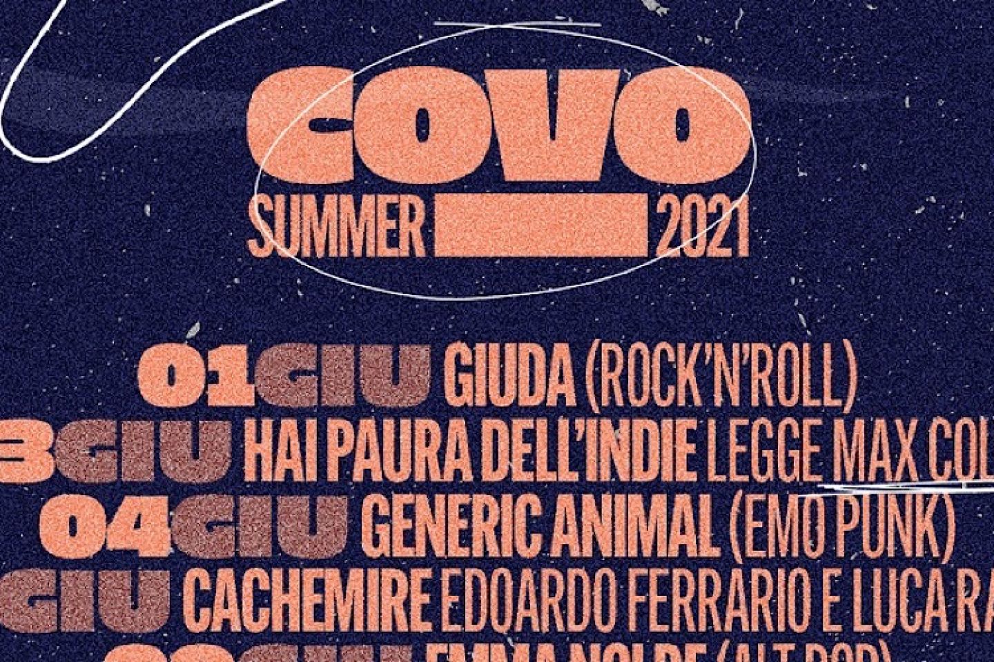 Giugno 2021 al COVO SUMMER: il programma completo tra concerti, stand-up comedy e Euro 2021